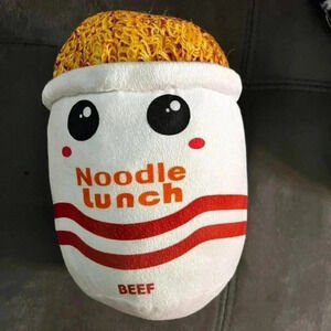 Ideal toys 8” noodle lunch beef flavor stuffed animal.